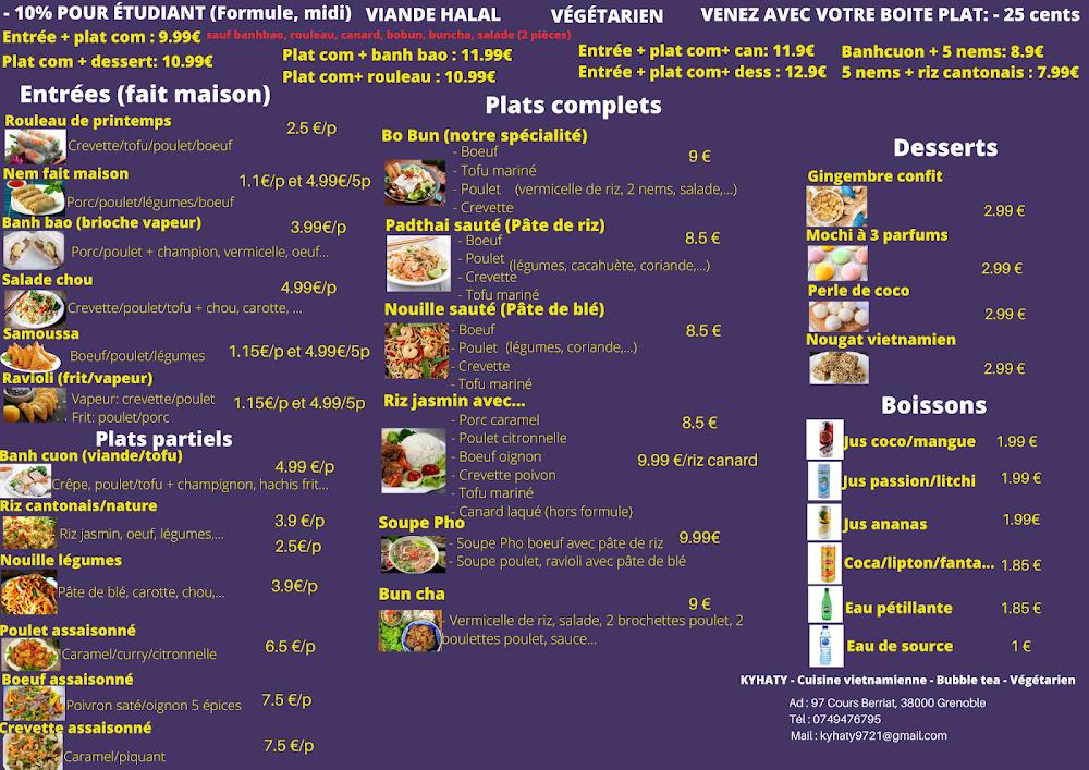 KYHATY (Kyha's tea) - Menu Image 1